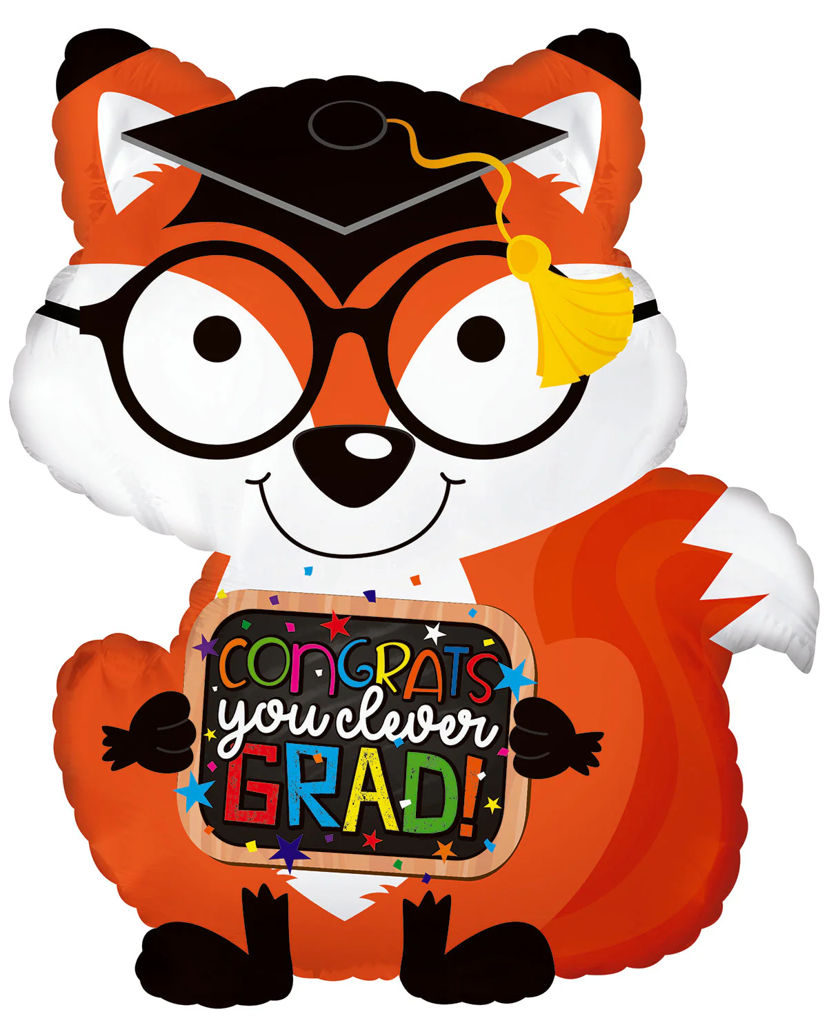 22" Congrats Grad Fox Foil Balloon