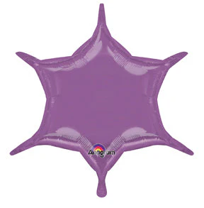 22" Lilac 6-Point Star Foil Balloon