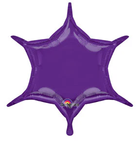 22" Purple 6-Point Foil Balloon