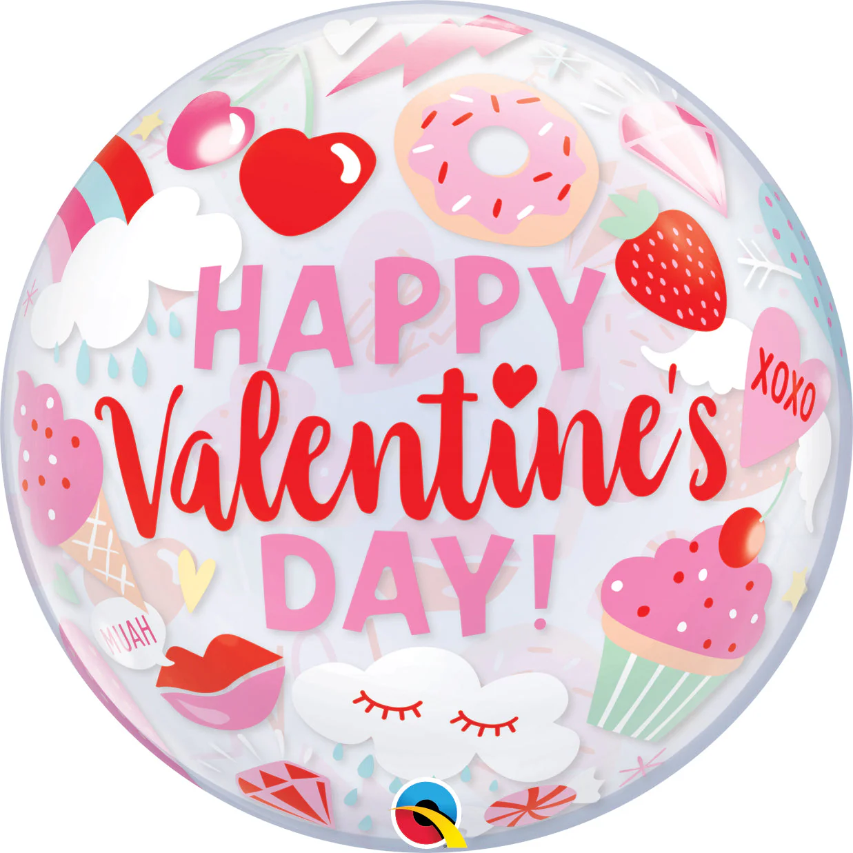 22" Single Bubble Everything Valentine's Bubble Balloon