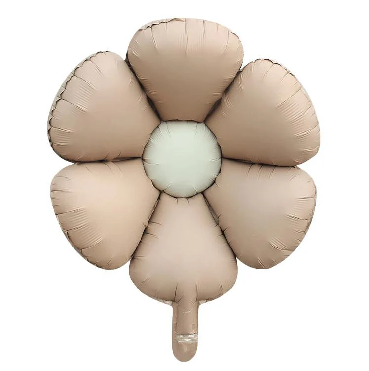 22" Matte Brown Flower Foil Balloon