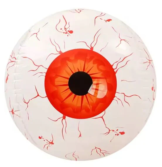 22" Orange Eyeball Plastic Balloon
