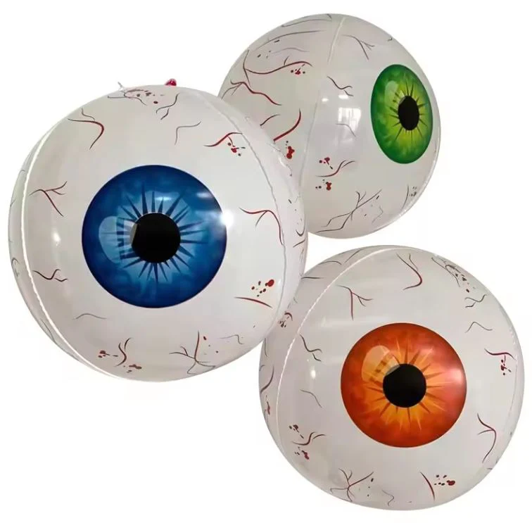 22" Orange Eyeball Plastic Balloon - Image 2