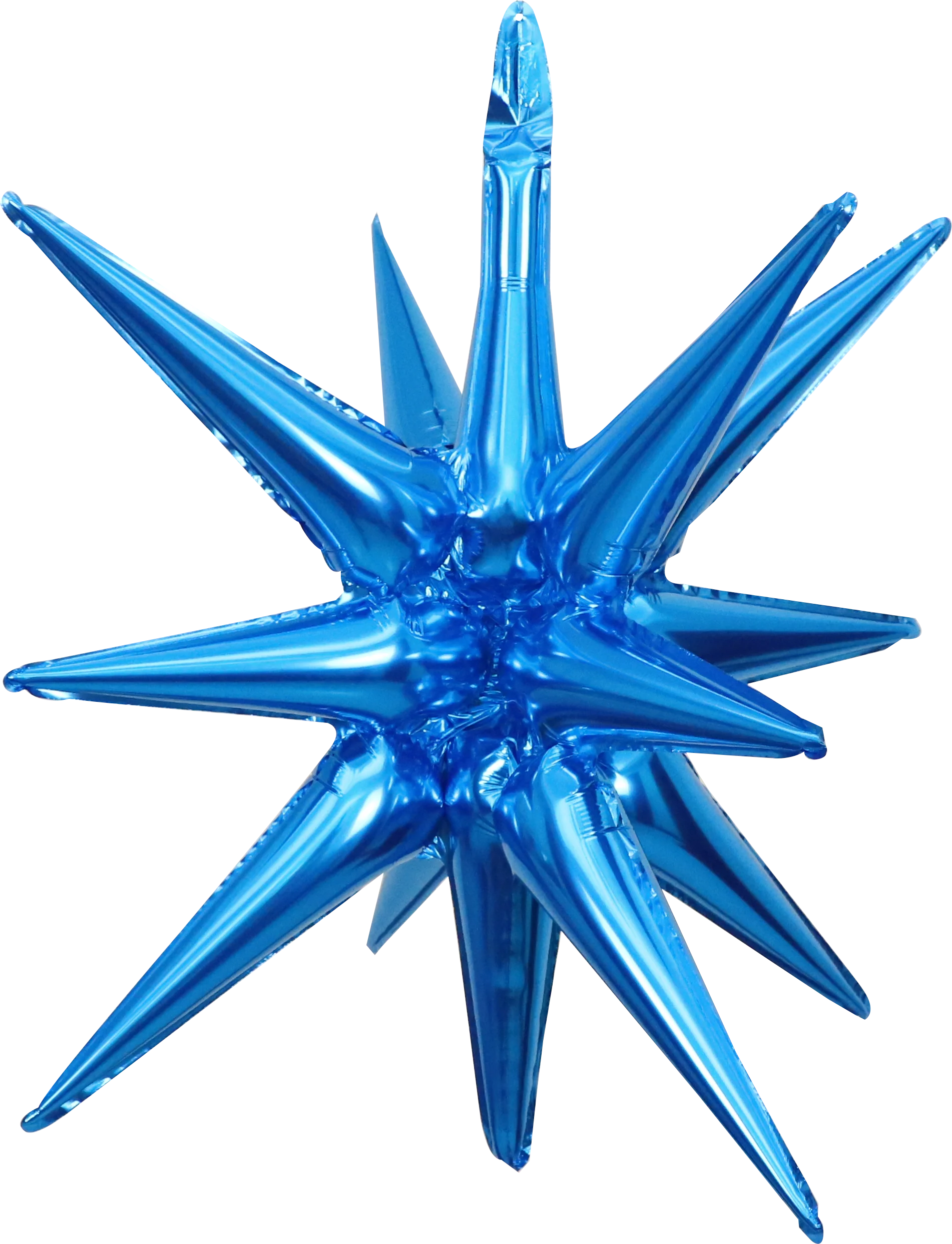 22" Airfill Only Pop Star Starburst Magic Foil Balloon (One Piece) Blue