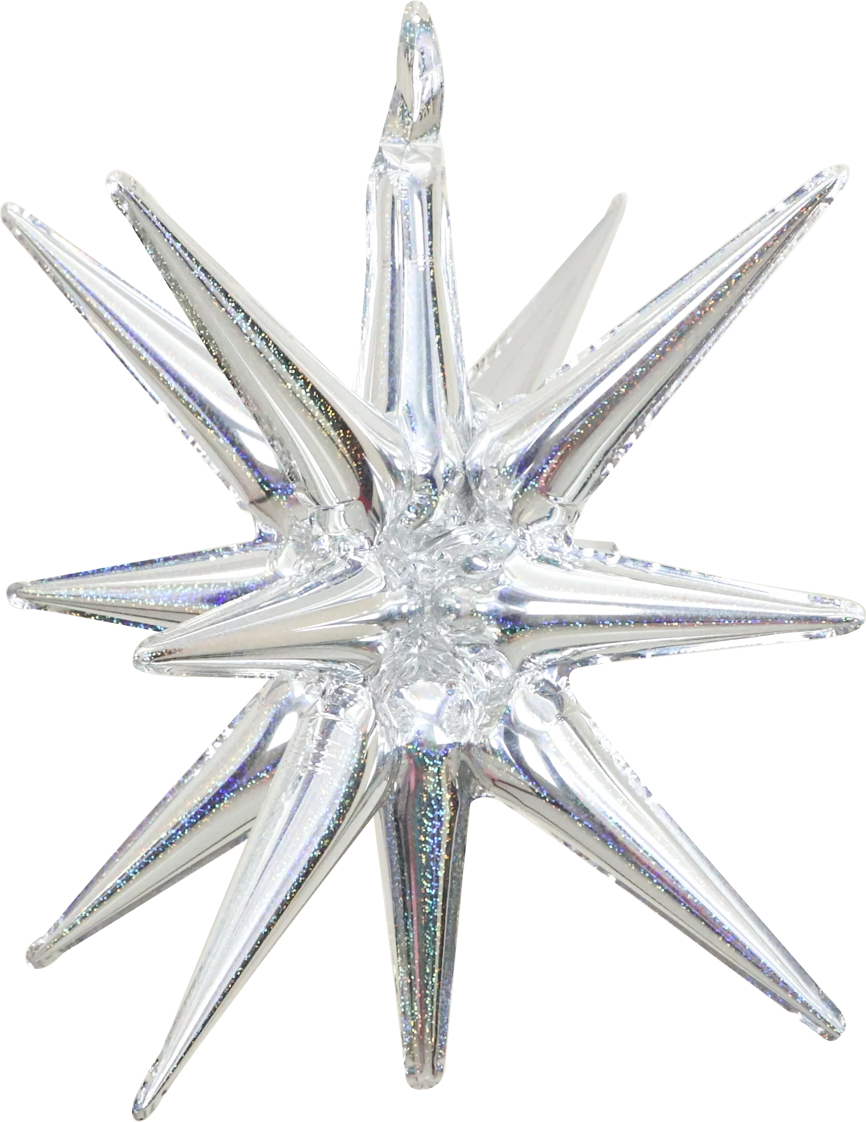 22" Airfill Only Pop Star Starburst Magic Foil Balloon (One Piece) Laser Silver