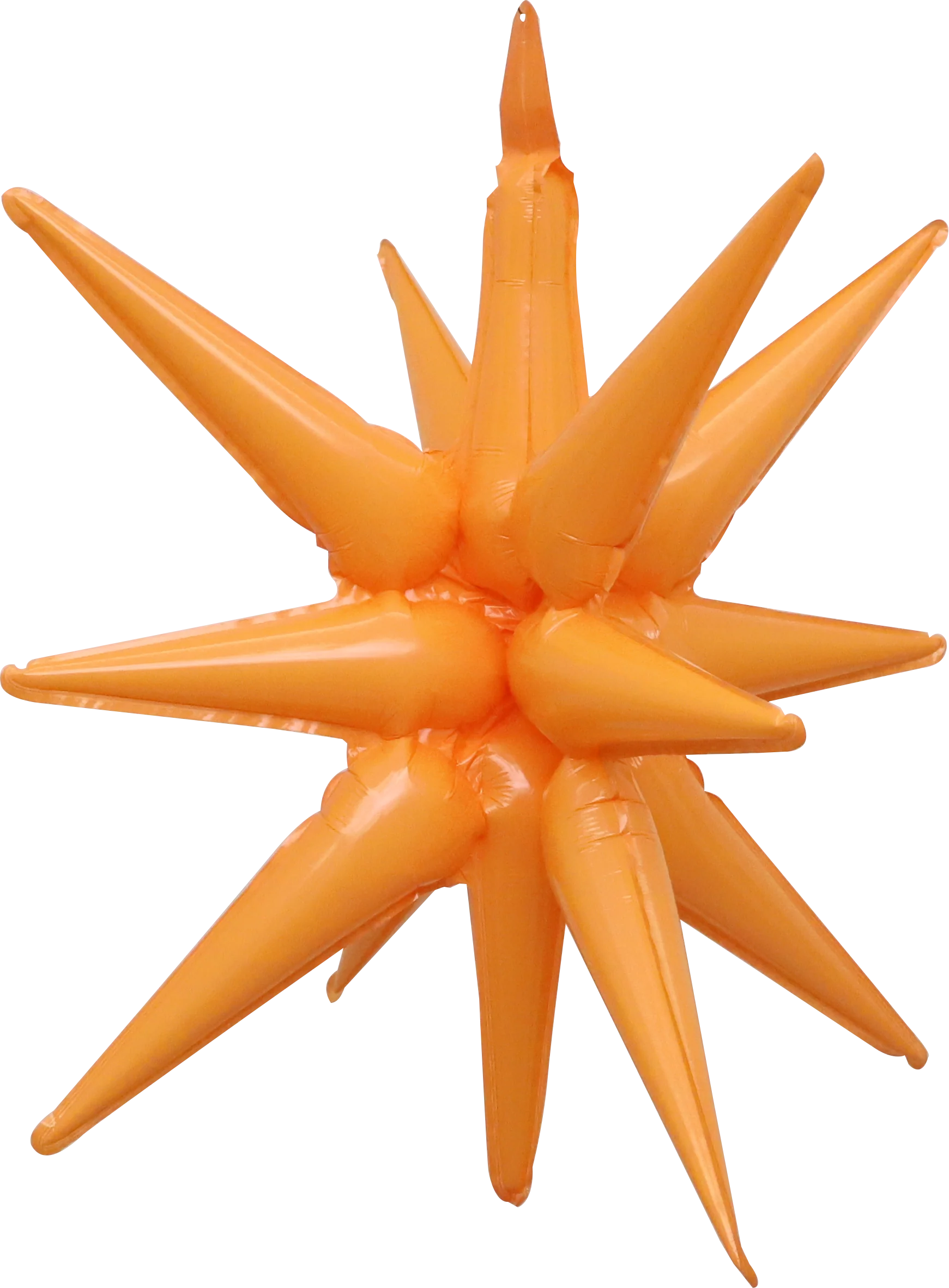 22" Airfill Only Pop Star Starburst Magic Foil Balloon (One Piece) Macaron Orange
