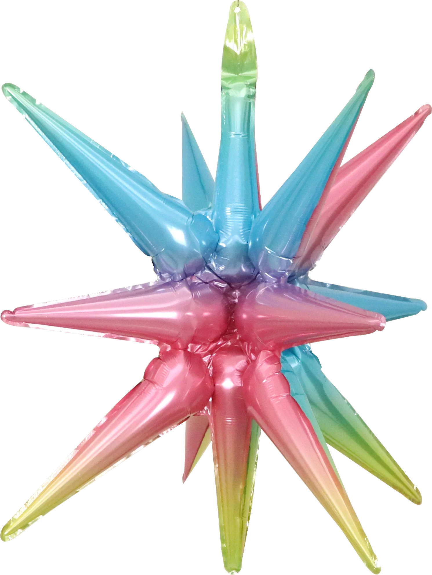 22" Airfill Only Pop Star Starburst Magic Foil Balloon (One Piece) Rainbow