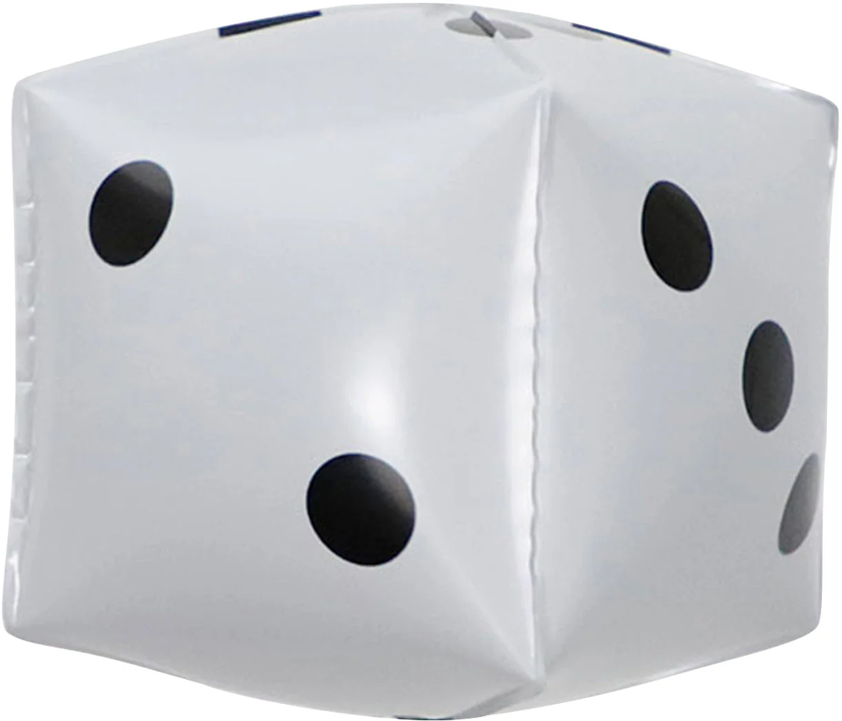 22" White Dice Casino Foil Balloon