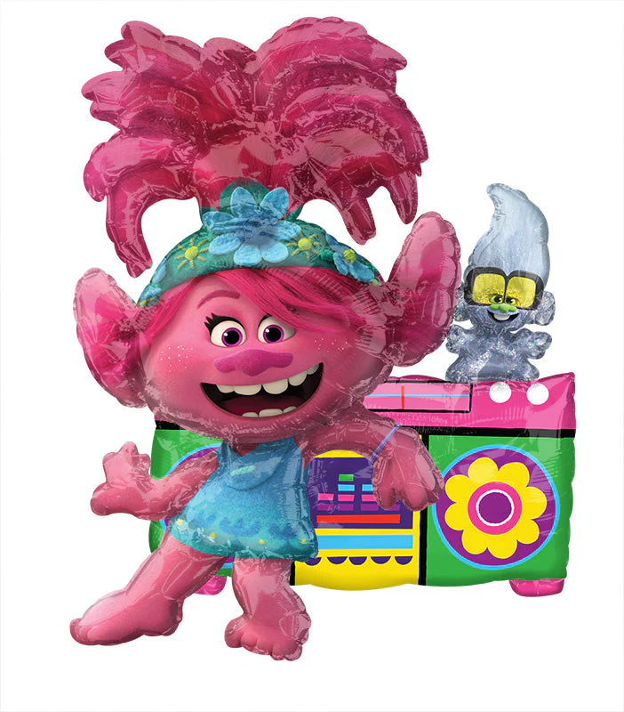 23" Airfill Only Trolls World Tour Poppy Multi-Balloon Foil Balloon