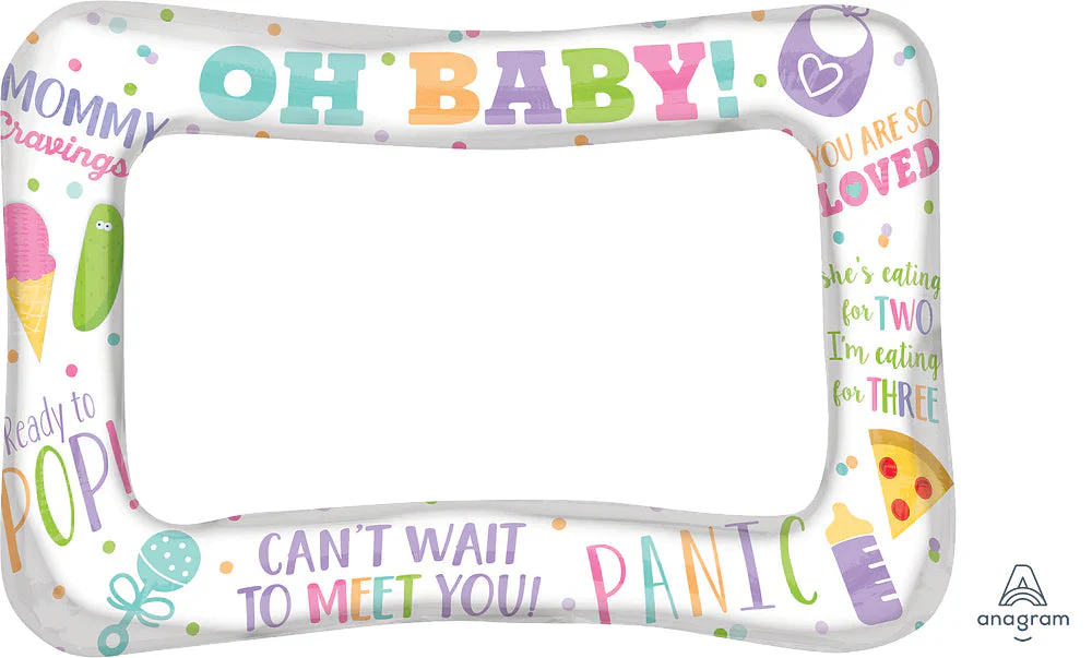 23" Oh Baby Inflatable Frame Foil Balloon