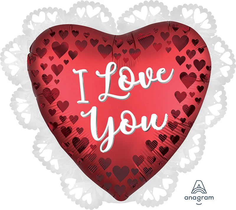 23" Satin Sangria Love SuperShape Foil Balloon