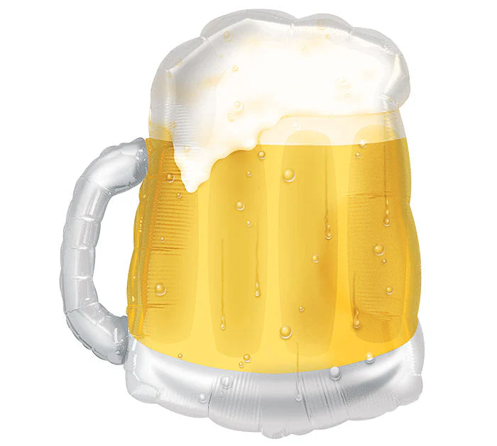 23" See-Thru SuperShape Beer Mug Balloon Packaged