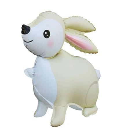 23" Airfill Only Easter Matte Maca Yellow Standing/Sitting Matte Rabbit/Bunny Foil/Mylar Balloon
