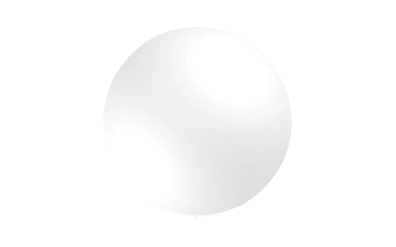 23'' Balloonia Latex Balloons Professional Line Metallic White (5 Per Bag) - Image 3