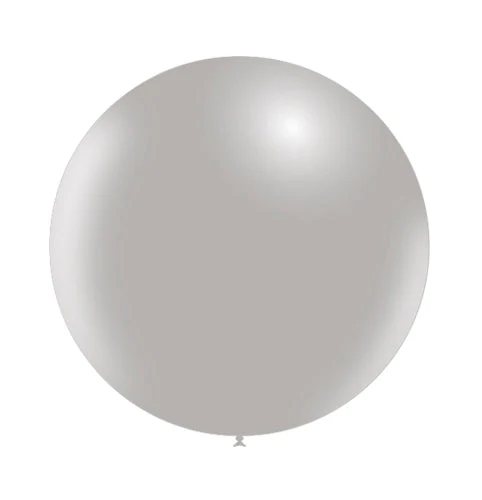 23'' Balloonia Latex Balloons Professional Line Standard Grey (5 Per Bag)