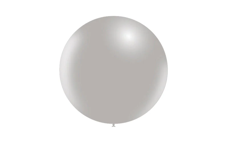 23'' Balloonia Latex Balloons Professional Line Standard Grey (5 Per Bag) - Image 4