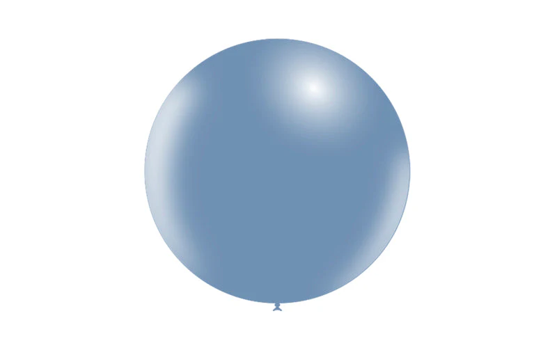 23'' Balloonia Latex Balloons Professional Line Vintage Vintage Blue (5 Per Bag) - Image 3