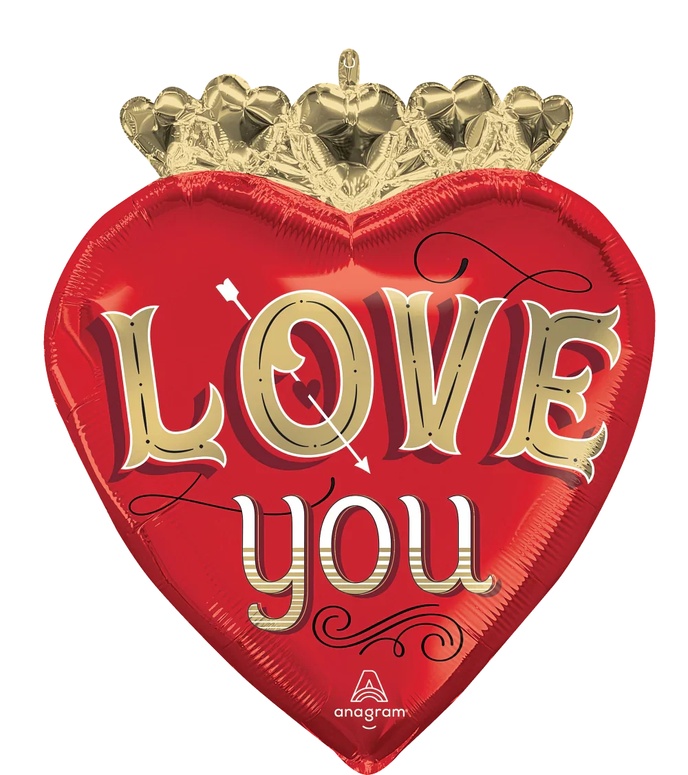 23" Jumbo Just My Type Love Heart Foil Balloon