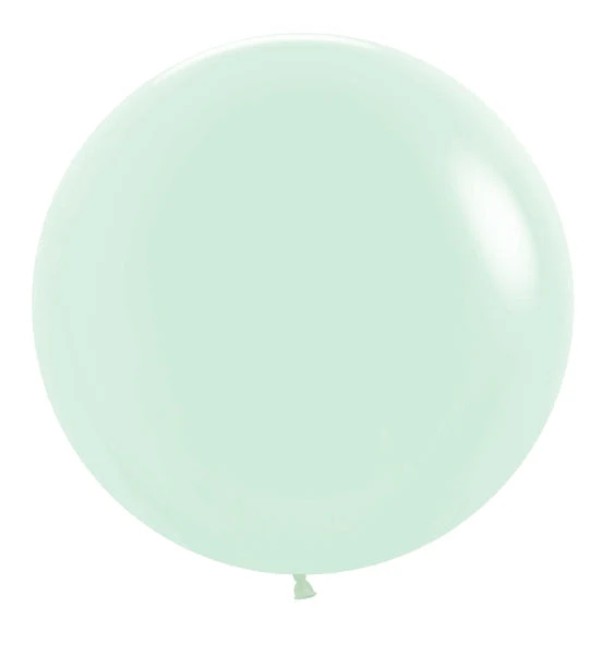 24" Sempertex/Betallatex Pastel Matte Green Latex Balloons (3 Per Bag)