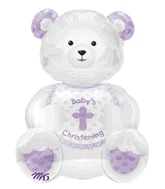 24" Christening Bear Balloon