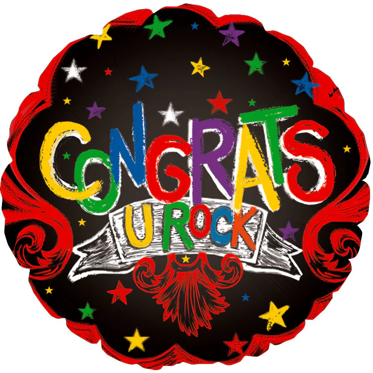 24" Congrats You Rock Balloon