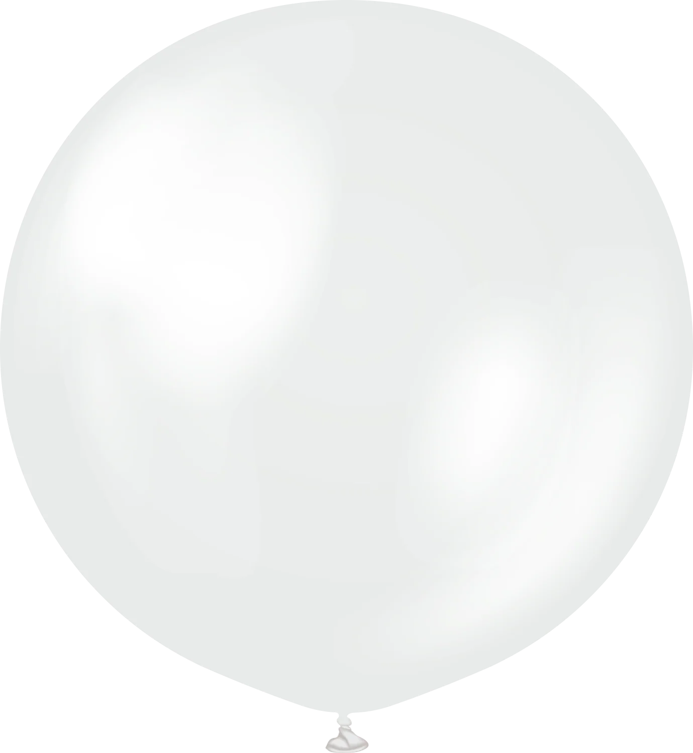 24" Kalisan Latex Balloons Metallic Pearl White (5 Per Bag)