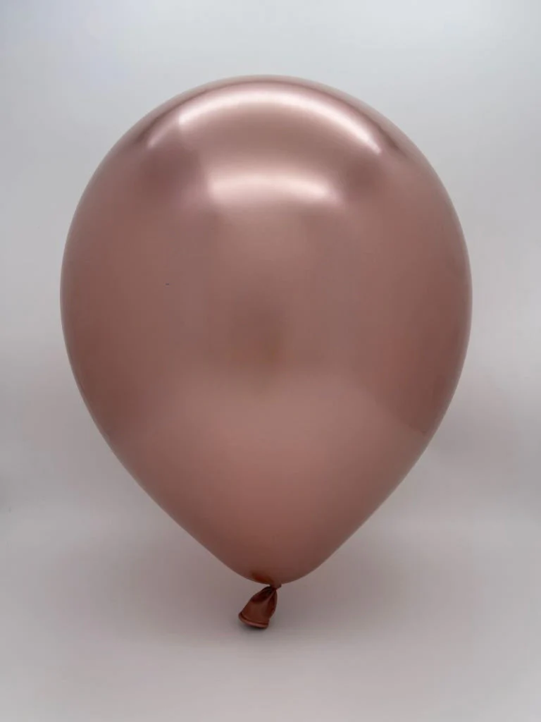 24" Kalisan Latex Balloons Mirror Rose Gold (5 Per Bag) - Image 2