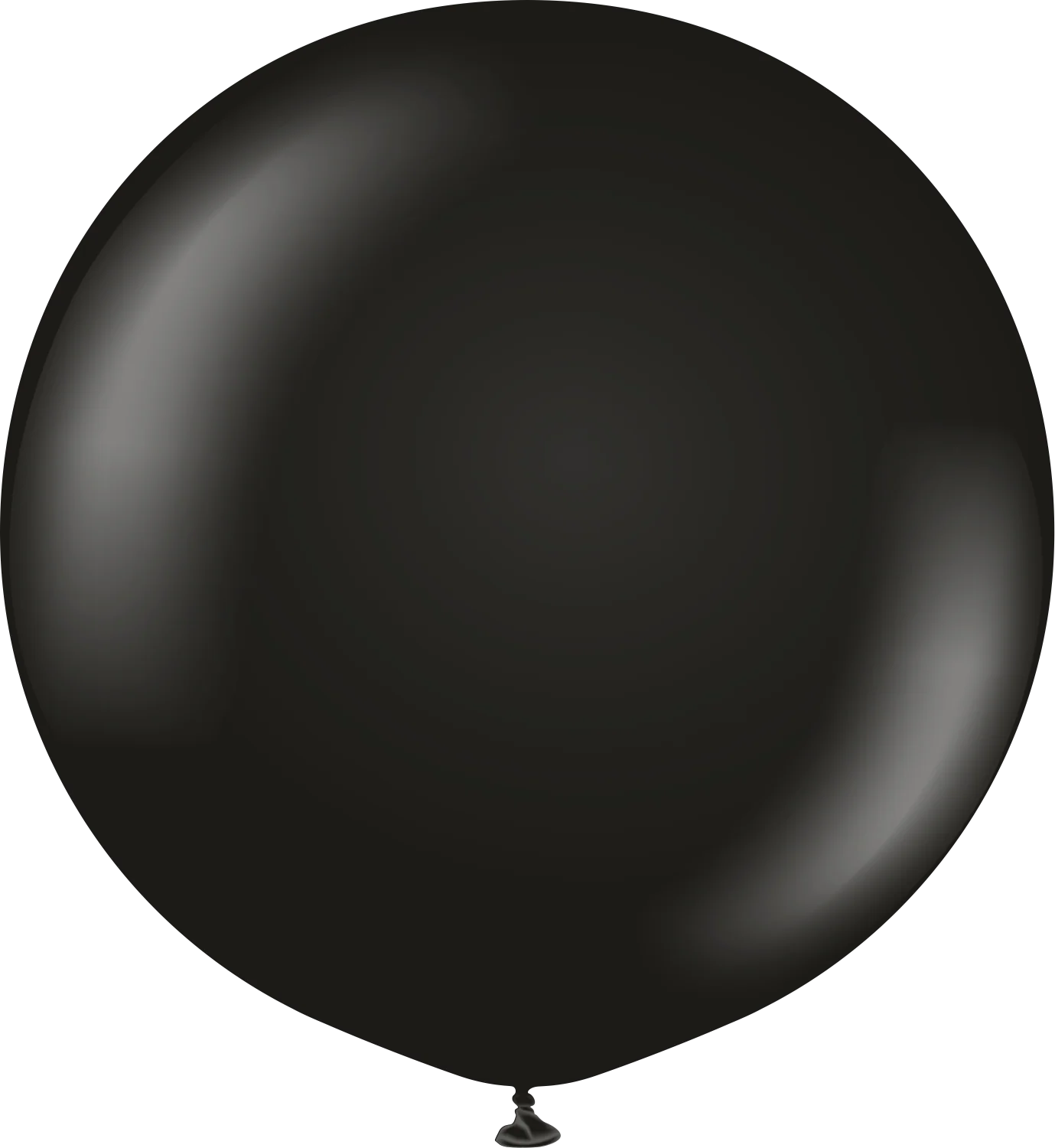 24" Kalisan Latex Balloons Standard Black (5 Per Bag)