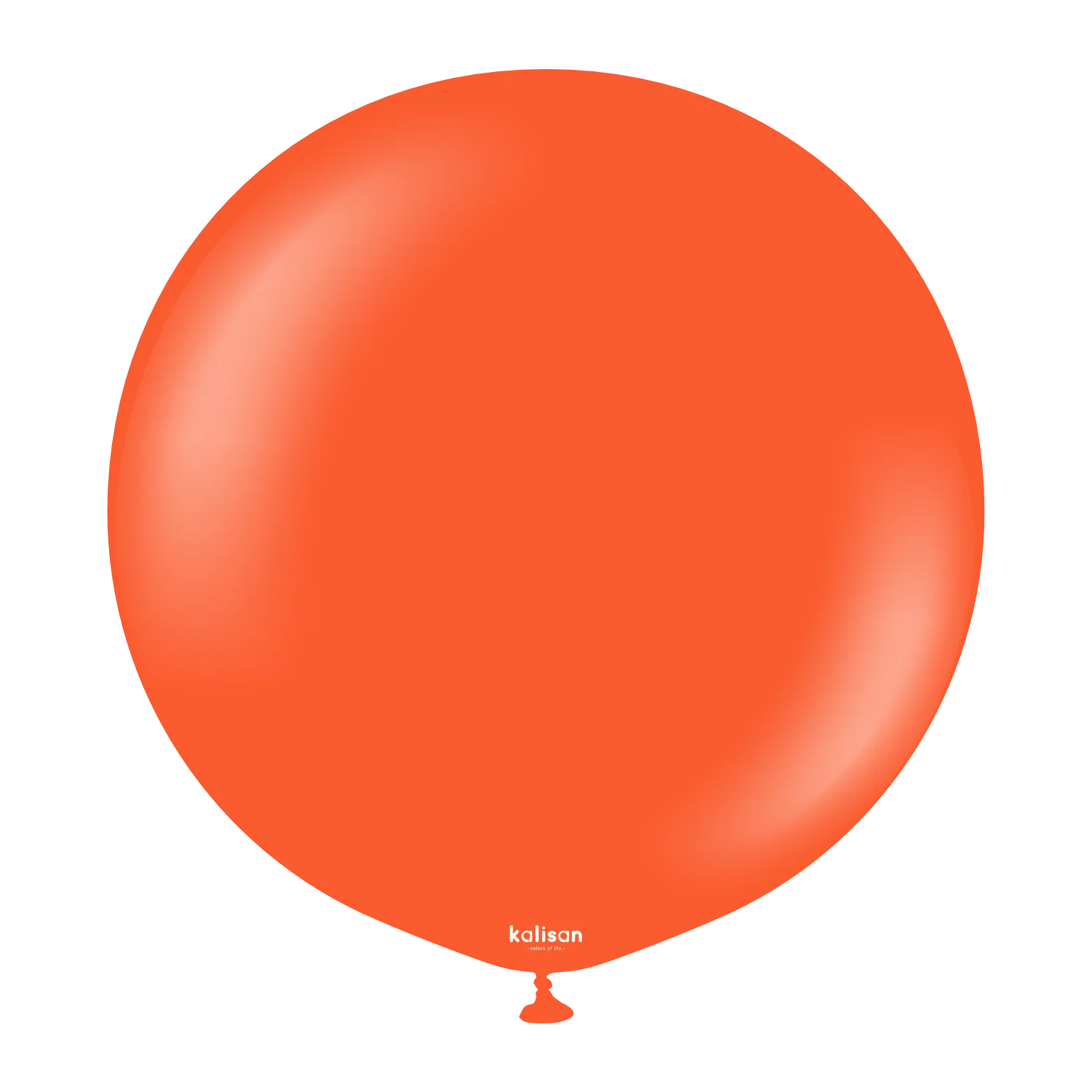 24" Kalisan Latex Balloons Standard Flame Orange (5 Per Bag)