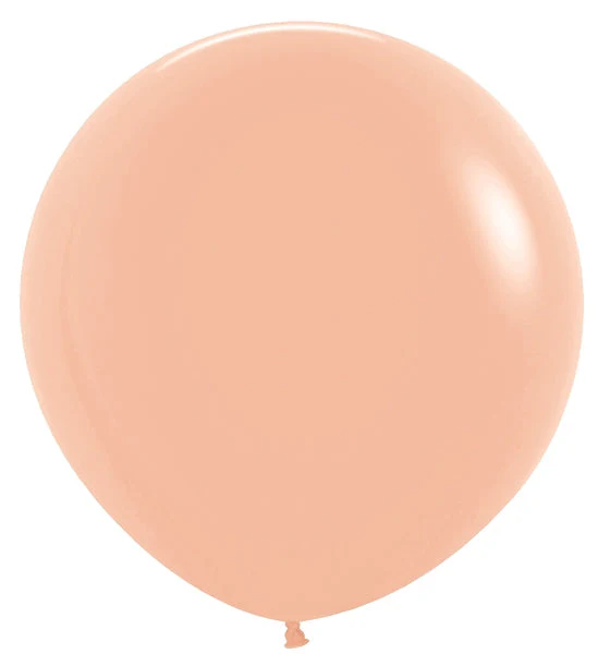 24" Latex Balloons (3 Per Bag) Deluxe Peach Blush Sempertex/Betallatex