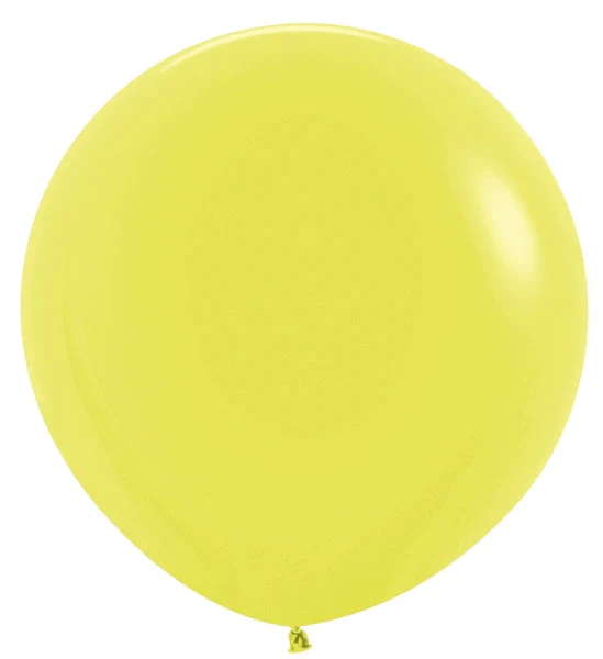 24" Latex Balloons (3 Per Bag) Neon Yellow Sempertex/Betallatex
