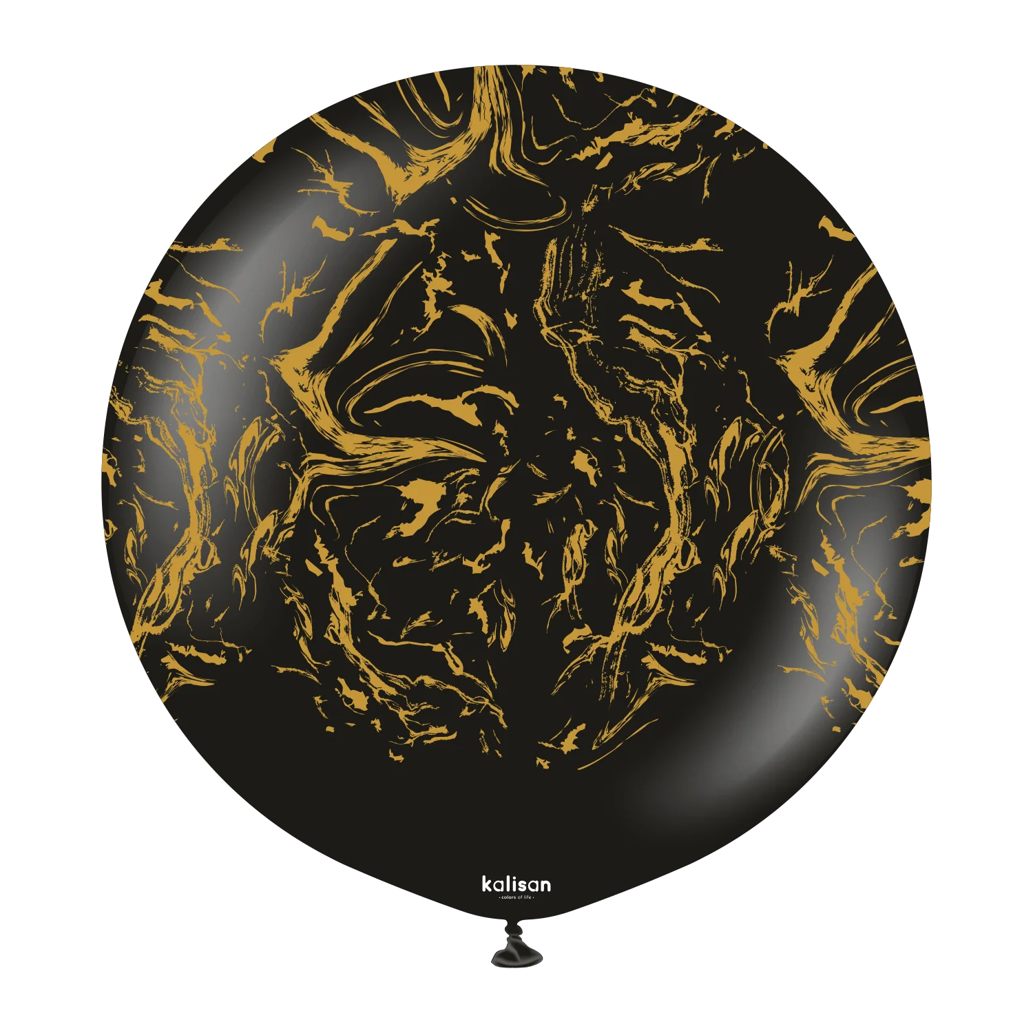 24" Latex Printed Balloons (Nebula) Black (1 Per Bag)