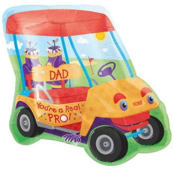 24" Pro Dad Golf Cart Balloon( Slightly Damaged Print)