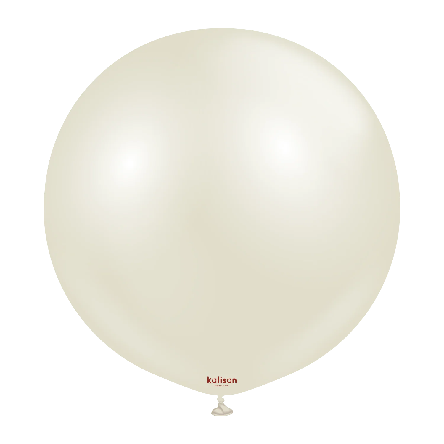 24" Kalisan Brand Latex Balloons Aura Ivory White (2 Per Bag)