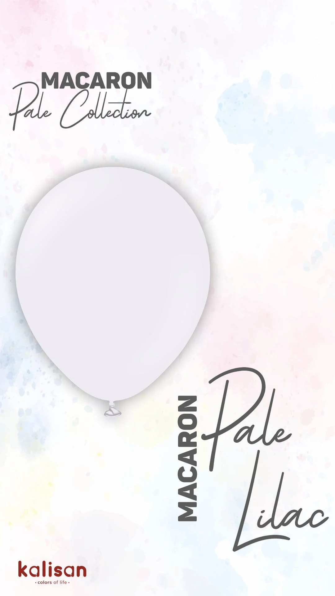 24" Kalisan Latex Balloons Standard Macaron Pale Lilac (5 Per Bag) - Image 5
