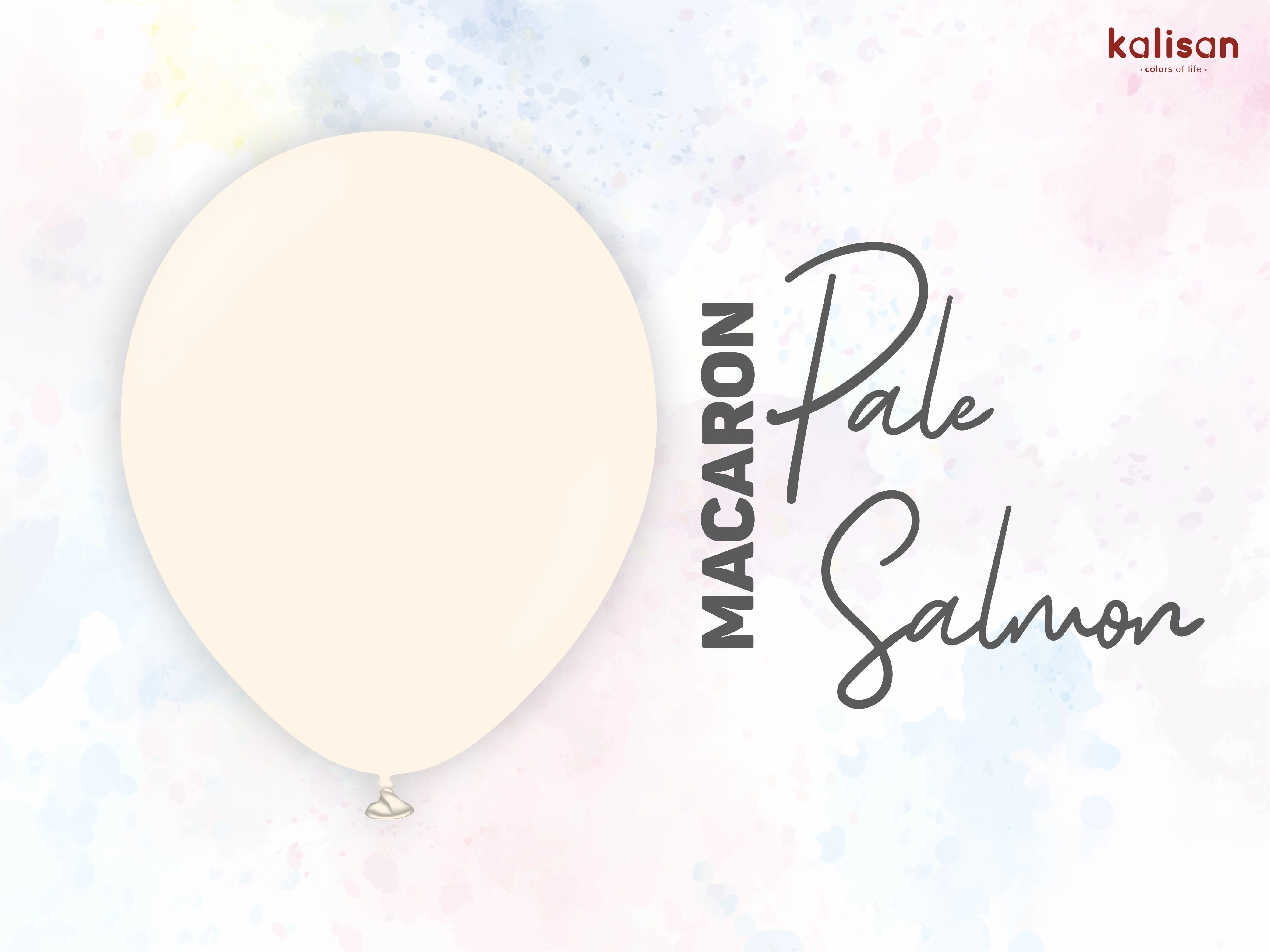 24" Kalisan Latex Balloons Standard Macaron Pale Salmon (5 Per Bag) - Image 4