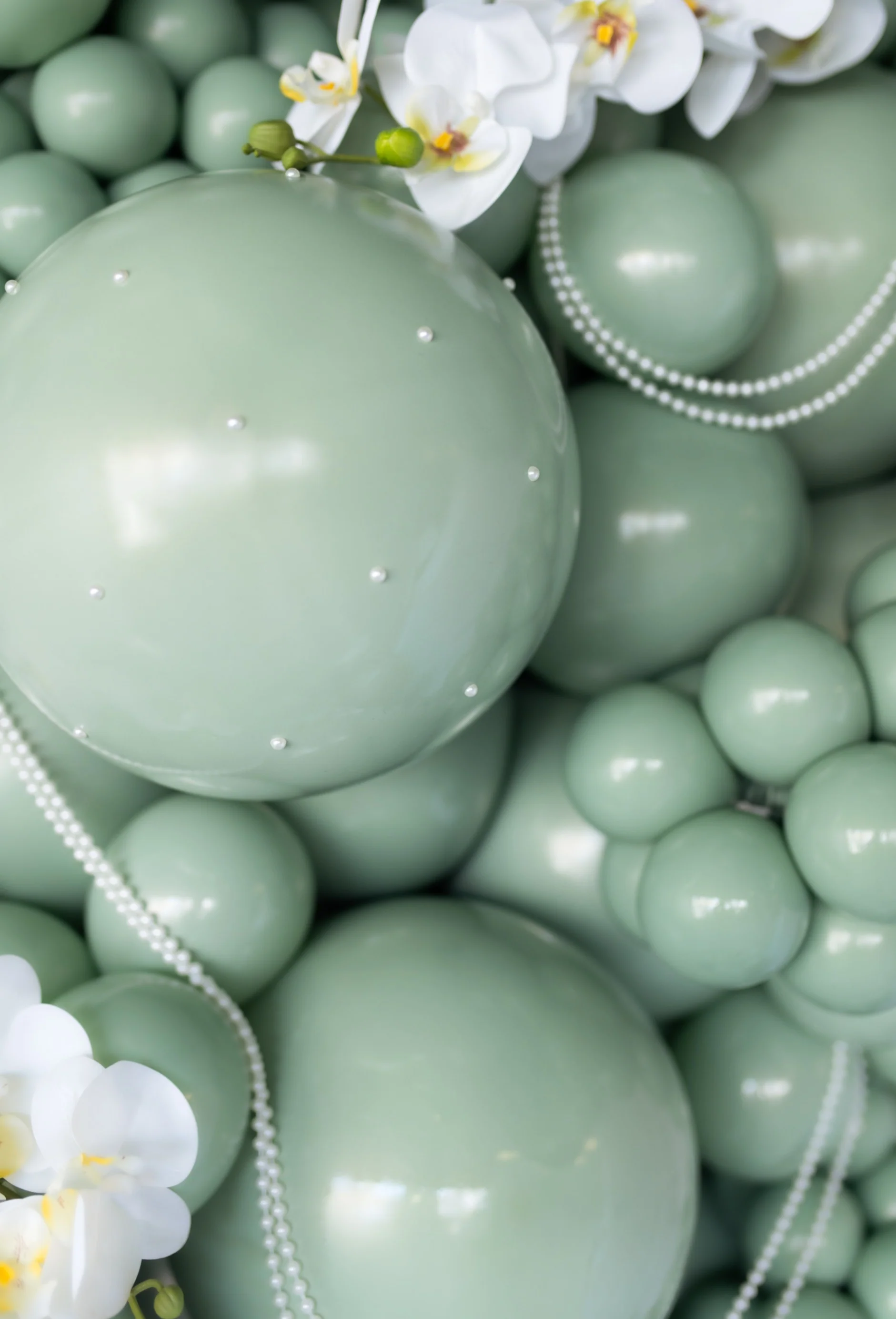 24" Meadow Pearl Eucalyptus Tuftex Latex Balloons Designer Balloons (3 Per Bag) - Image 6