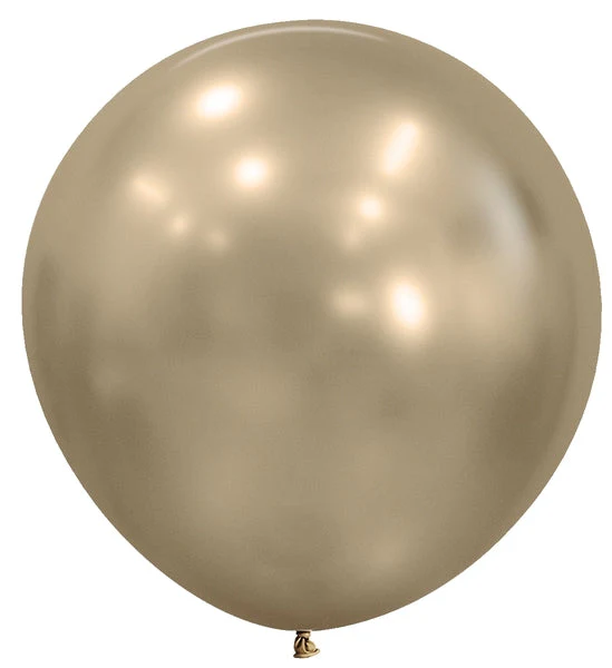 24" Sempertex/Betallatex Latex Balloons (3 Per Bag) Silk Gold Dust