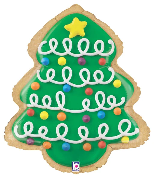 25" Foil Shape Balloon Christmas Tree Cookie