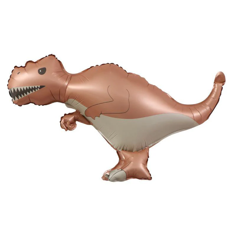 25" Matte T-rex Tyrannosaurus Satin Light Brown Foil Balloon