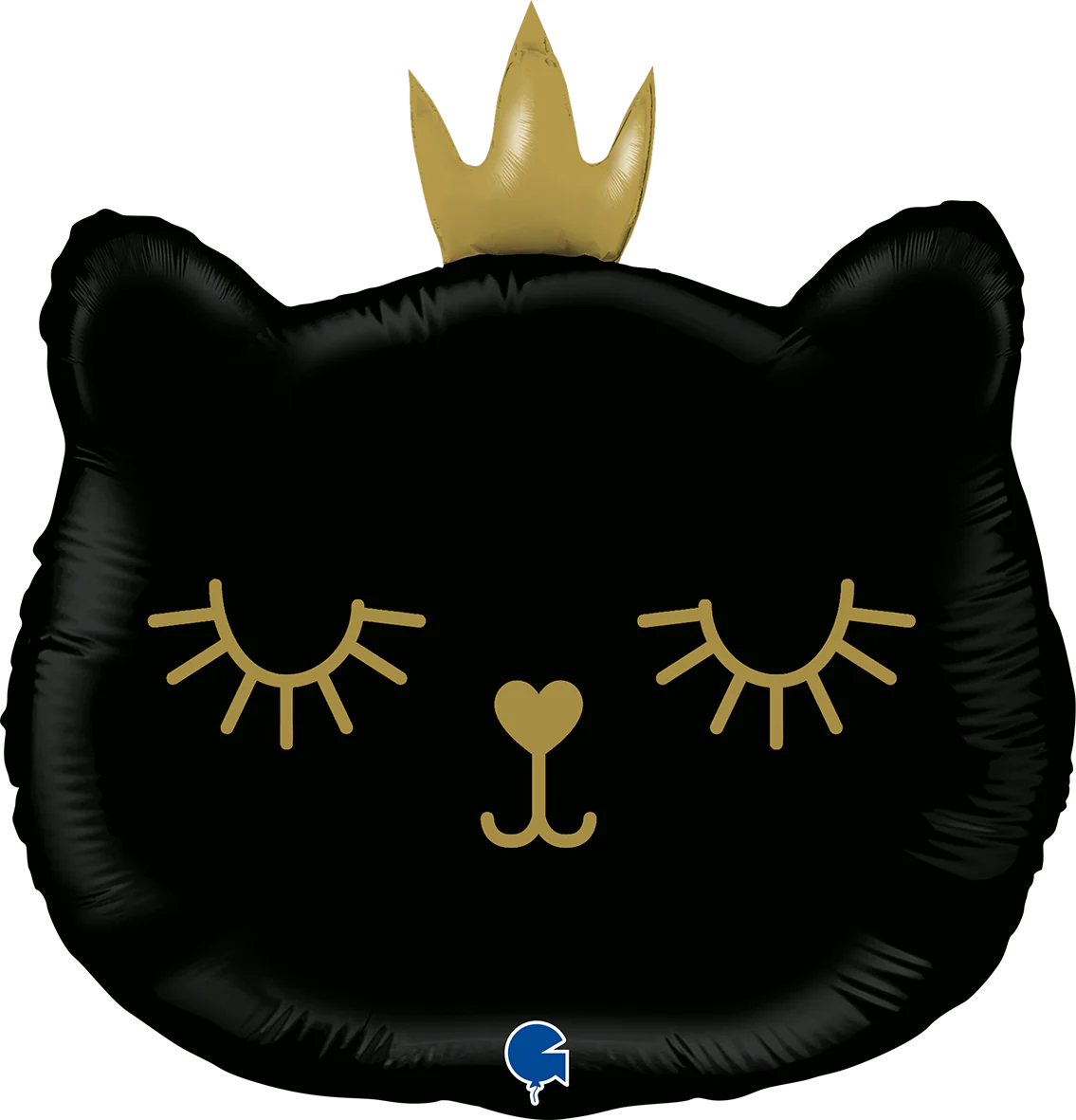 26" Cat Princess Black Foil Balloon