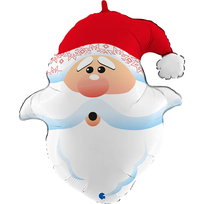 26" Curious Santa Head Foil Balloon