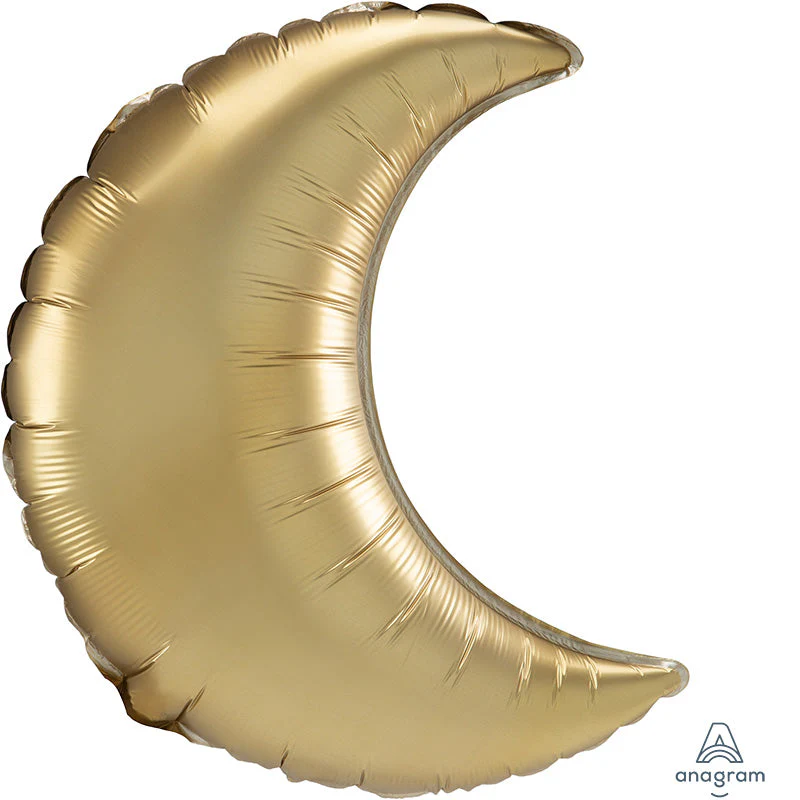 26" Gold Sateen Crescent Foil Balloon