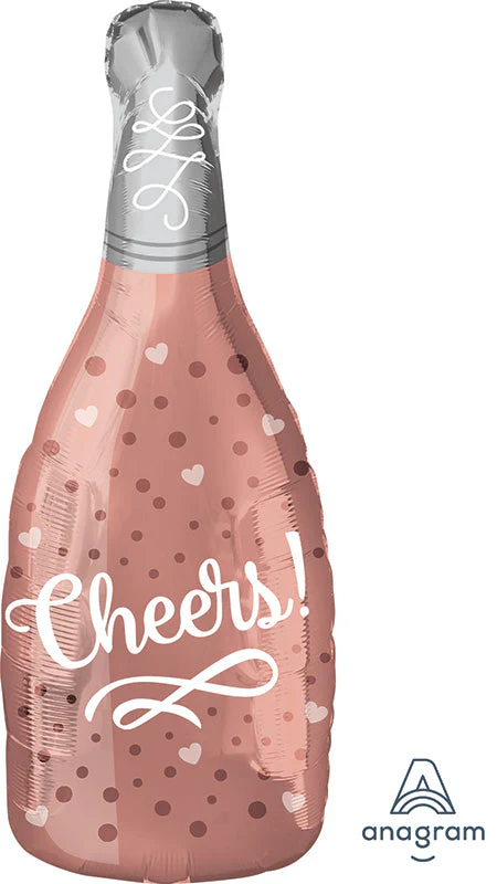 26" Junior Shape Cheers Rosé Foil Balloon