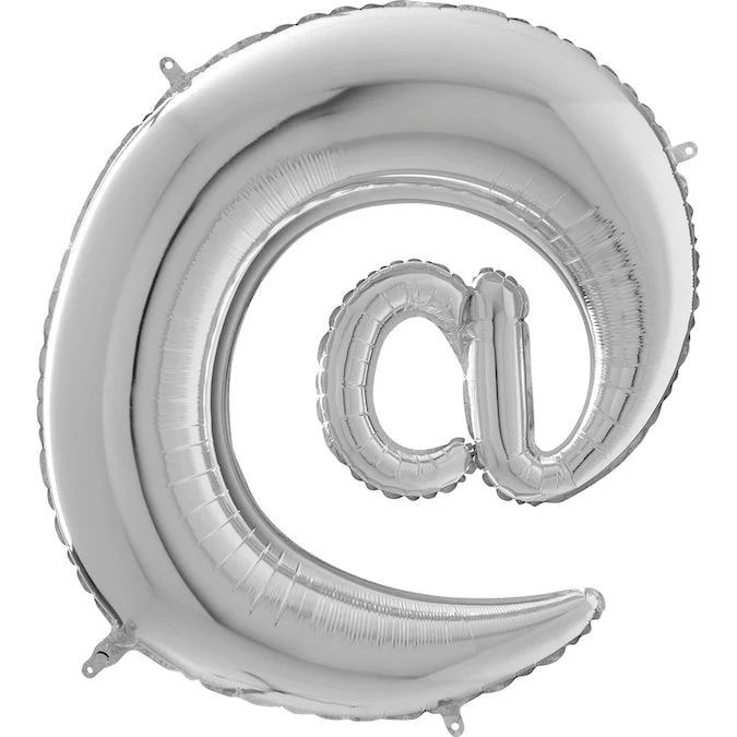 26" Symbol At Silver Foil Balloon