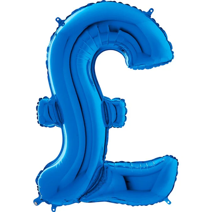 26" Symbol Sterling Blue Foil Balloon