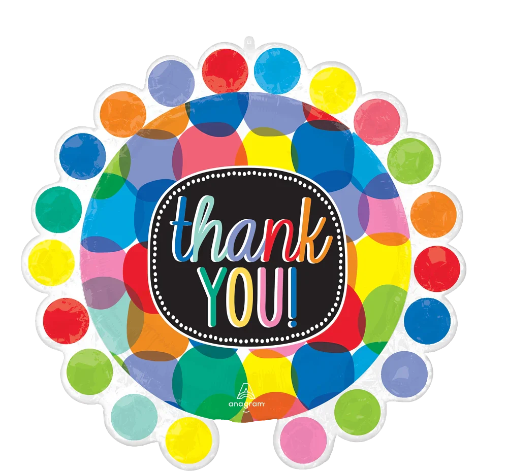 26" Jumbo Bubbly Thank You Foil Balloon