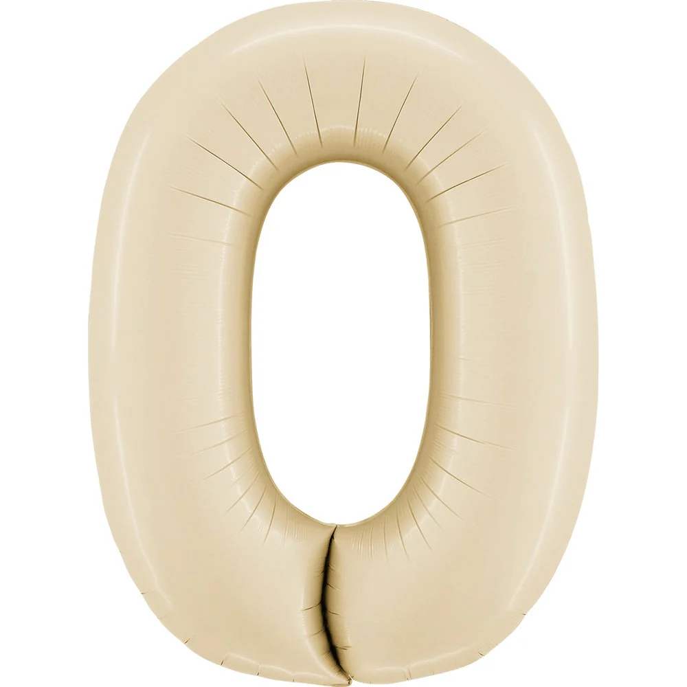 26" Number 0 Satin Cream Foil Balloon