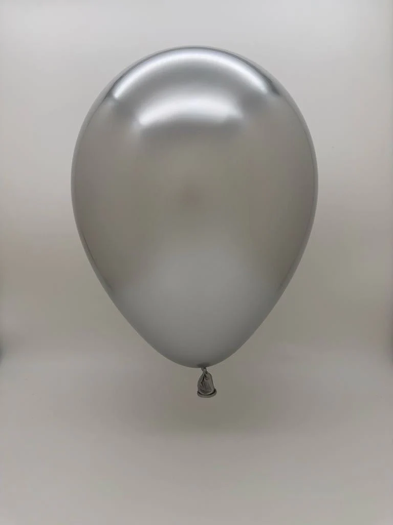 260BN Balloonia Brand Professional Line Twisting/Modelling Latex Balloons Brilliant Silver (50 Per Bag) - Image 2