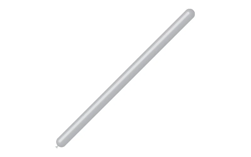 260BN Balloonia Brand Professional Line Twisting/Modelling Latex Balloons Metallic Silver (50 Per Bag) - Image 3